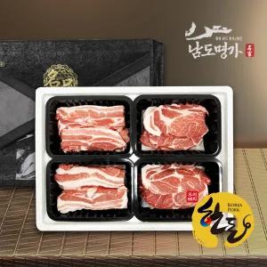 [남도명가] 한돈 선물세트3호 삼겹살500g×2팩+생목살500g×2팩/총2kg/구이용