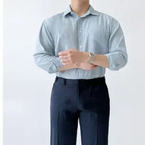 남성 6컬러 여름 코튼 린넨 오버핏 긴팔 셔츠 남방 린넨셔츠 남자린넨셔츠 오버핏셔츠