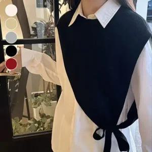 스트랩 사선 삼각 케이프 ALS-125 케이프니트 니트케이프 케이프조끼 조끼형케이프 레이스케이프