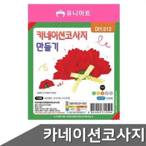 카네이션 핀 만들기 스승의 날 어버이 선물 코사지 1세트 스승의날 어버이날