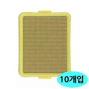 [셀러에이드]노랑 배변판 토일렛 그물망 강아지 10개입
