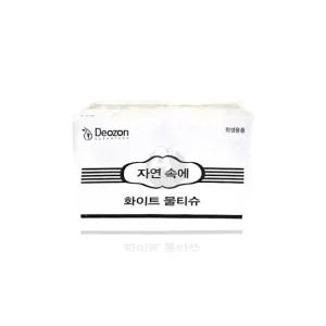 업소용 위생 물티슈 자연추출 클렌징 티슈 화이트 400매 식당용 일회용 개별포장 식당용