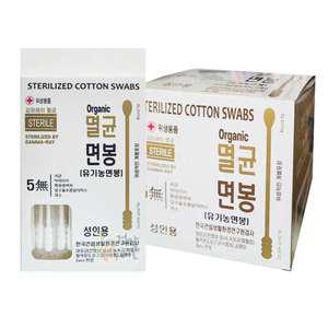 풍성 개별포장 멸균 면봉 성인용 30개입 x 10개 //유기농 순면 소독용품 위생 /