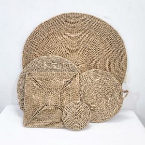 전통 왕골 매트 (15cm/30cm/40cm/60cm/사각) 방석 컵받침 코스터 인테리어 소품