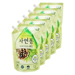 엘지 자연퐁 주방세제 찌든때 걱정없는 솔잎 1.1L 5개