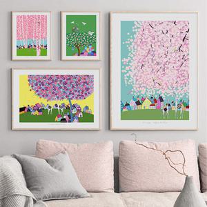 두요 김민정 작가작품 미술작품 꽃그림 거실 풍경화 생기 일러스트 액자 그림