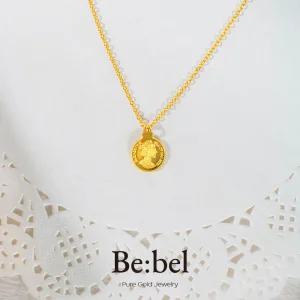 순금목걸이 3.75g 24k 여자 디자인 코인 비벨 한돈 1돈