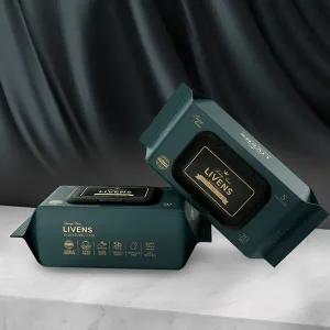 [리벤스] 시그니처 도톰한 저자극 아기 물티슈 엠보싱 캡형 70매 10팩