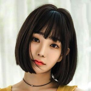 여자 여성 통가발 데일 패션 가발 단발 블랙브라운