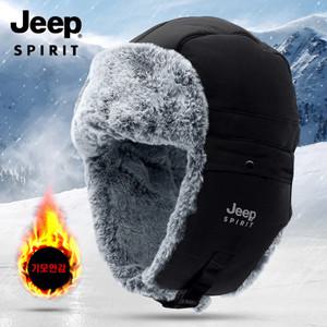 JEEP SPIRIT 남녀공용 겨울 방한 기모 모자 귀마개 마스크 스키 보드 외출 오토바이 CA0406