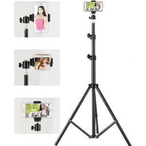 2미터 2m 키 큰 카메라 셀프 셀카 스마트폰 촬영용 알루미늄 접이식 롱 높은 핸드폰 촬영 삼각대 거치대