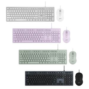 당.일.출.고 지클릭커 오피스프로 GMK-300 (실버화이트) 인체공학 저소음 유선키보드마우스/마우스패드/EM