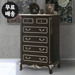 라헬 엔틱 서랍장 원목 5단 체스트 옷 서랍 안방(800)
