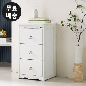 로엘 3단 서랍장 미니 낮은 체스트 틈새(400/화이트)
