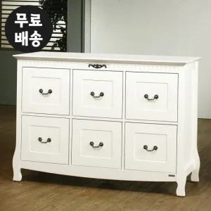 로엔 와이드 체스트 6칸 2단 서랍장 안방 거실 서랍