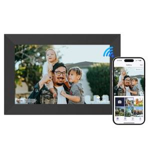 Pixedge 10.1인치 WiFi 디지털 액자 1280x800 IPS LCD 터치스크린 스마트 전자 액자, 무료 메모리 내장, 어디서나 앱을 통해 순간을 즉시 공유합니다