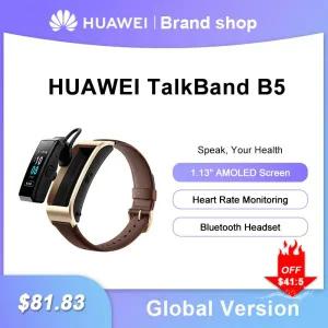 스마트 워치 손목 밴드 오리지널 화웨이 Talkband B5 팔찌 블루투스 헤드셋 스포츠 수면 피트니스 트래커