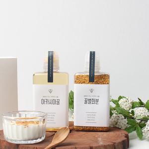 통통납작페트300 300ml 450g 브릿지 마개 낱개 꿀병 꿀통 페트병