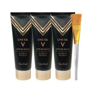 끌레드벨 리프팅팩 파워 V 마스크 블랙에디션 70ml 3개+팩붓
