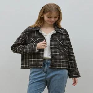 [르샵][르샵(LeShop)] 투포켓 사이드 비조 양모 체크자켓 (택가격 159000원)
