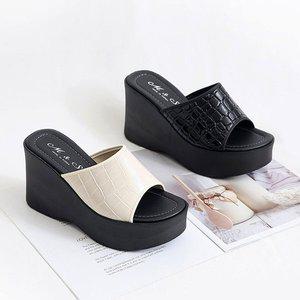 [아리앤]국내제작 와니 통굽 슬리퍼힐 9cm