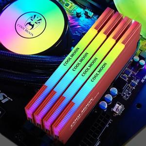 COOLMOON CR-D134S RAM 방열판 확산기 데스크탑 PC용 주소 지정이 가능한 RGB 컴퓨터 메모리 쿨러
