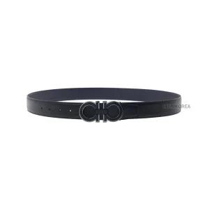[롯데백화점]페라가모 SS25 남성 간치니 리버서블 벨트 67 A254 NERO MIDNIGHT 0770682