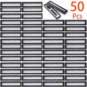 50Pcs 펜 케이스 편지지 상자 펜 볼펜 연필 케이스 휴대용 주최자 창 저장 상자 선물 종이를 열려면