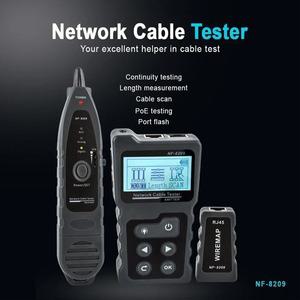 ZHOUCE NF8209 라인 파인더 LCD 디스플레이 길이 측정 RJ45 케이블 추적기 인터넷 케이블 테스터 다기능 네