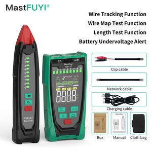MASTFUYI FY8177 네트워크 케이블 테스터 RJ45 와이어 파인더 LCD 디지털 PoE 추적기 네트워크 케이블 길이
