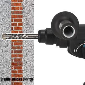 1Pc 콘크리트 SDS Plus 4-12mm 비트 크로스 커터 헤드 더블 오거 해머 110mm 벽 벽돌 블록 전기