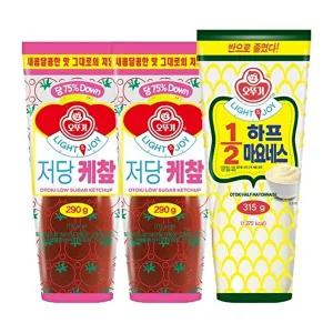 [오뚜기]LIGHT JOY_저당 케찹 290g 2개 + 1/2하프마요네스 315g  1개