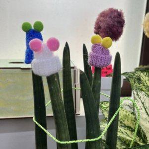고품질 5P 스투키모자 장식 식물모자 방울방울 화분 (WFHV9L4)