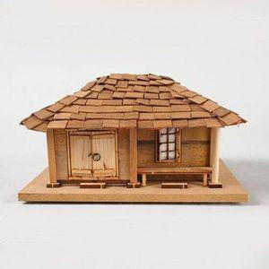 DIY 목재 조립식 미니어쳐 건축 모형 너와집