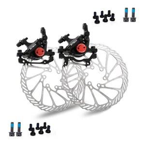 160mm 스테인리스 로터/플로팅 로터가 장착된 산악 자전거용 BUCKLOS MTB 자전거 디스크 브레이크 키트, 기계식 알루미늄 합금 캘리퍼