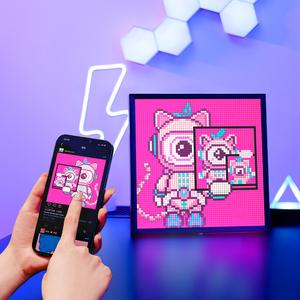 디붐 픽수64 Pixoo 픽셀아트 디지털 액자 인테리어 LED 액자
