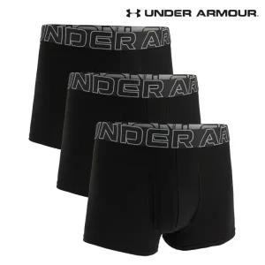[롯데백화점]언더아머 남성 드로즈 사각팬티 UA 퍼포먼스 코튼 3 Boxerjock 3장 1387427-001