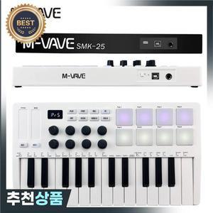 M-VAVE 25 키 MIDI 컨트롤러 키보드 미니 휴대용 USB 피아노 8 RGB 백라이트 노브
