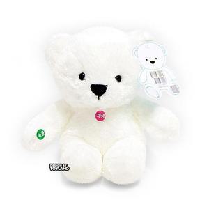 [피커]뽑기인형 녹음인형 화이트 곰인형 말하는 25cm