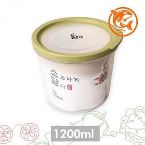 원형 용기 실용적인 냉동실정리용기 수납통 1.2L (3rNP0)