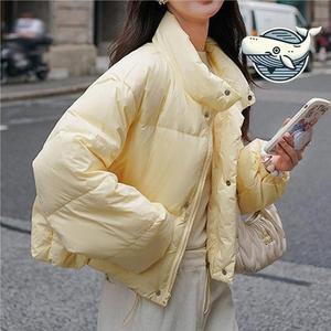 숏 따뜻한 루즈핏 아우터 크롭 패딩 경량 겨울