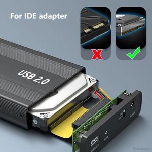 전원 공급 장치가 있는 외부 금속 케이스 하드 드라이브 박스, 3.5 인치 IDE HDD SSD,