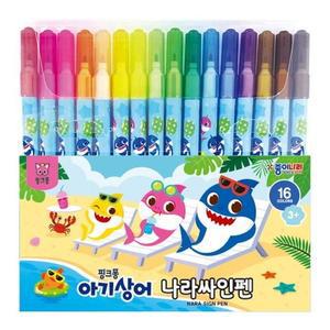 [LFOQU86V_55]핑크퐁 스티커 나라싸인펜 앨범(리뉴얼)16색