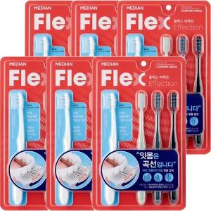 [메디안] 플렉스이펙션 칫솔 4입 x 6세트 / 곡면타입 AR미세모