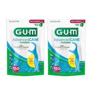 G.U.M 어드밴스드케어 플로서 150개x2팩 구강 치간칫솔 치실 셀프 치석 제거