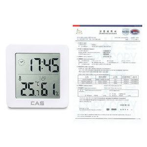 카스 디지털 온습도계 T025 + 검교정성적서 온도계 습도계 온습도시계 벽걸이 탁상 겸용 정밀온습도계 