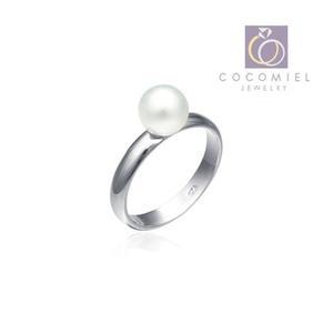 [아우트]화이트 진주 우정링 진주반지 실버반지 EBS-R-56