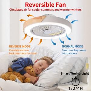 Bedroom ceiling fan light  intel리게(LIGE)nt voice invisible ceiling fan light  dining room home use