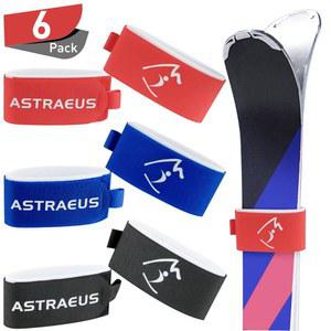 ASTRAEUS 6팩 스키 패스너 스트랩 조절 가능한 스키 랩 타이 - 다용도 기어 정리함