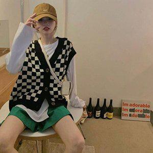 [셀러허브 1][HYGHH91L_56]루즈핏 니트 여자조끼 베스트 니트조끼
